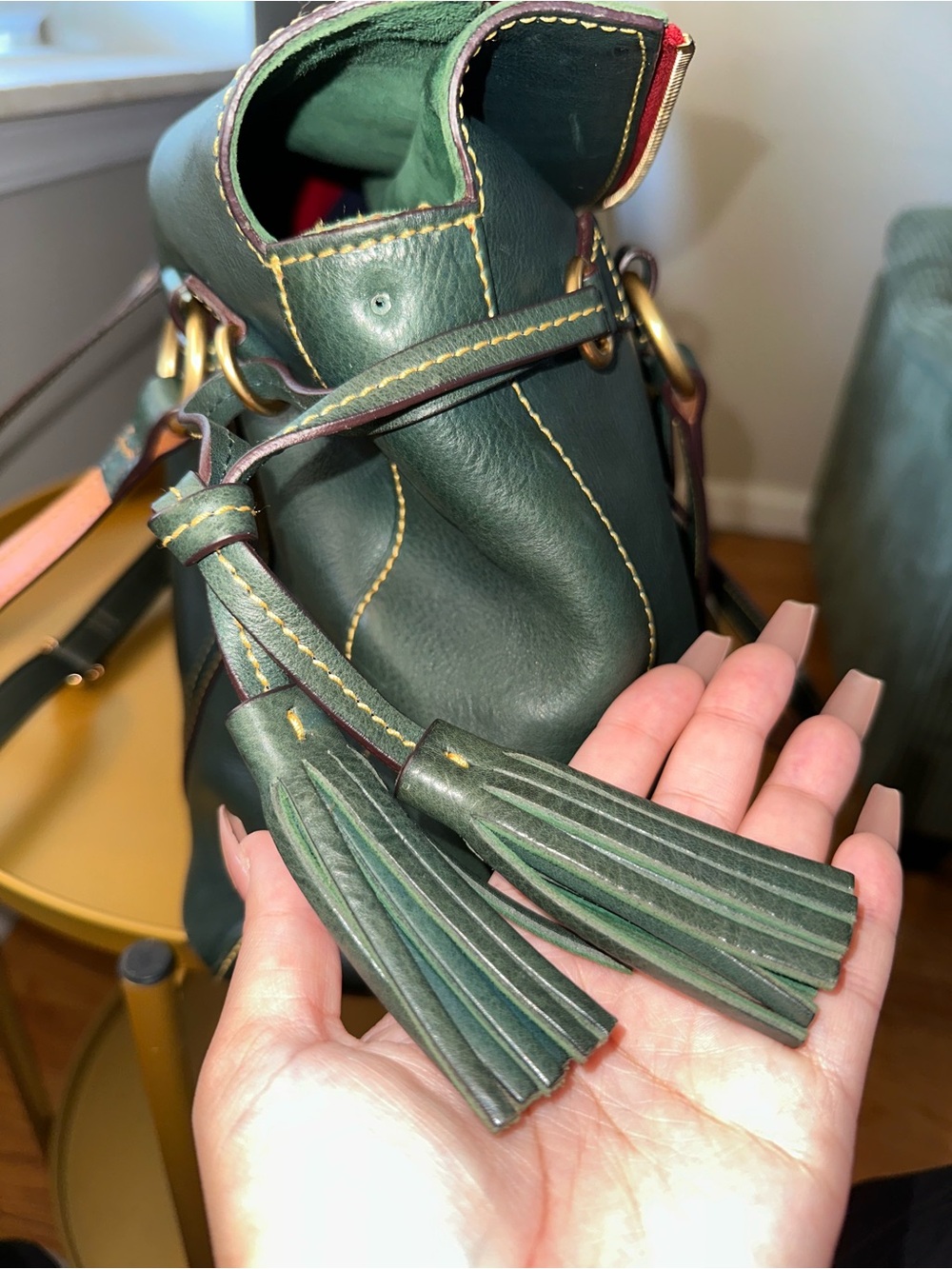 Dooney & Bourke Florentine Smith Satchel — Ivy - Picture 5 of 9